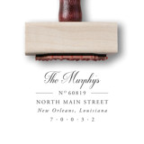 Custom Calligraphy Address Stamp | Return Address Stamp | Wooden Rubber Stamp Address Stamps