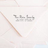 Custom Script Address Stamp | Self-Inking | Black Ink Address Stamps