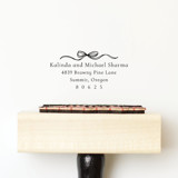 Coquette Bow Address Stamp | Wood Handle Stamp Address Stamps