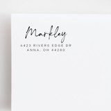Handwritten Script Return Address Stamp | Self-Inking Stamp Address Stamps