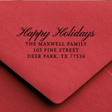 Happy Holidays Address Stamp | Self-Inking Return Address Stamp Address Stamps