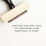 Modern Return Address Stamp | Wood Handle Stamp Address Stamps