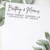 Custom Modern Couple Address Stamp | Self-Inking | Black Ink Address Stamps