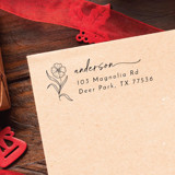 Poppy Holiday Address Stamp | Self Inking Return Address Stamp Address Stamps