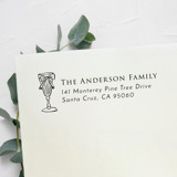 Bow Cocktail Address Stamp | Self Inking Return Address Stamp Address Stamps