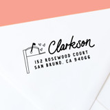 Custom Mailbox with Hearts "Sent With Love" Self-Inking Return Address Stamp Address Stamps