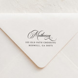 Elegant Script Return Address Stamp | Wood Block Stamp Address Stamps