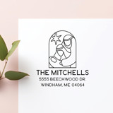 Modern Nativity Scene Return Address Stamp | Self-Inking Address Stamps