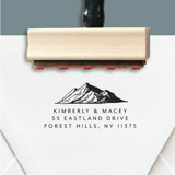 Custom Return Address Stamp | Outdoor Mountain Wedding Design Address Stamps