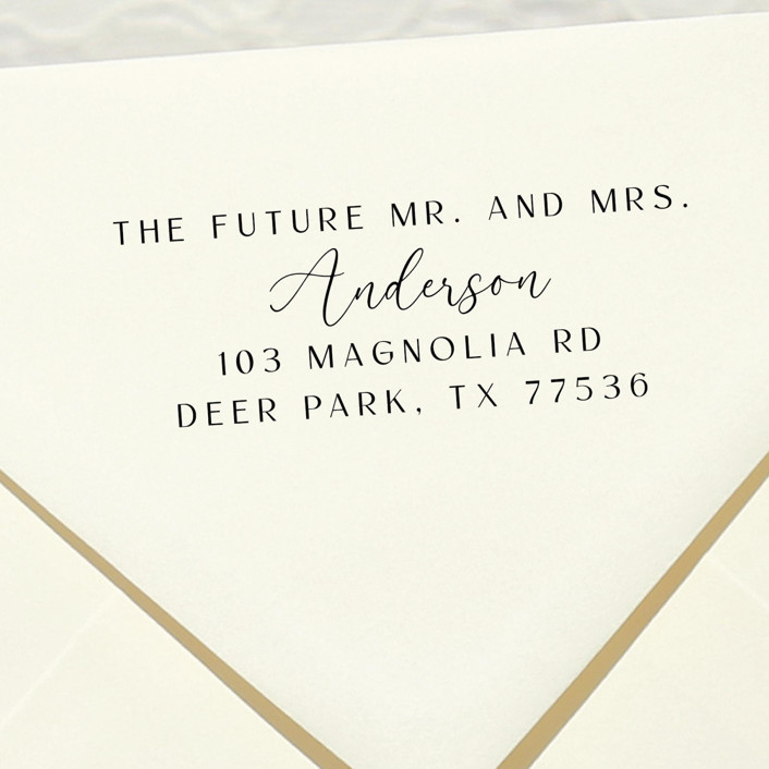 Save the Date Address Stamp Self Inking Return Address Stamp Address