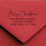 Merry Christmas Address Stamp Handwritten | Self-Inking Stamp Address Stamps