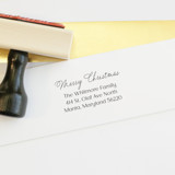 Custom Calligraphy Christmas Card Stamp | Wood Handle Stamp Address Stamps