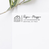 Little House Return Address Stamp, Rectangle Self Inking Address Stamps