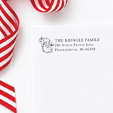 Vintage Santa Address Stamp for Christmas Cards | Self-Inking Stamp Address Stamps