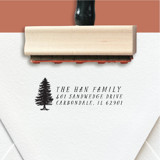 Custom Return Address Stamp | Single Tree Design | Forest Themed Wedding Address Stamps