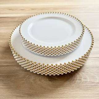 Pearl Eternity Dinnerware Set  | 14K White Wedding Serving and Dining Accessories