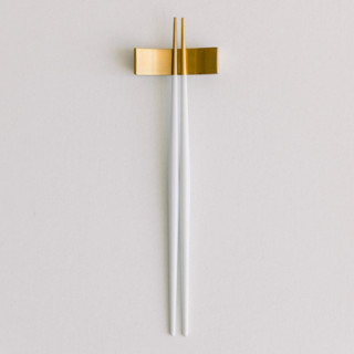 LUNA CHOPSTICKS // SET IN WHITE + GOLD Wedding Serving and Dining Accessories