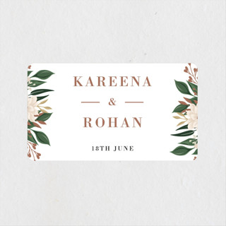 Tamil Garden Wedding Favor Stickers