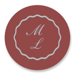 Scallop Frame Wedding Favor Stickers