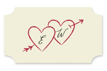 Vintage Lovers Wedding Favor Stickers