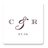 Engraved names Wedding Favor Stickers