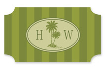 West Coast Toile Wedding Favor Stickers