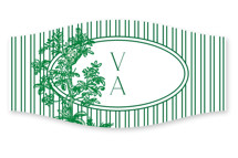 Tropical Toile Wedding Favor Stickers