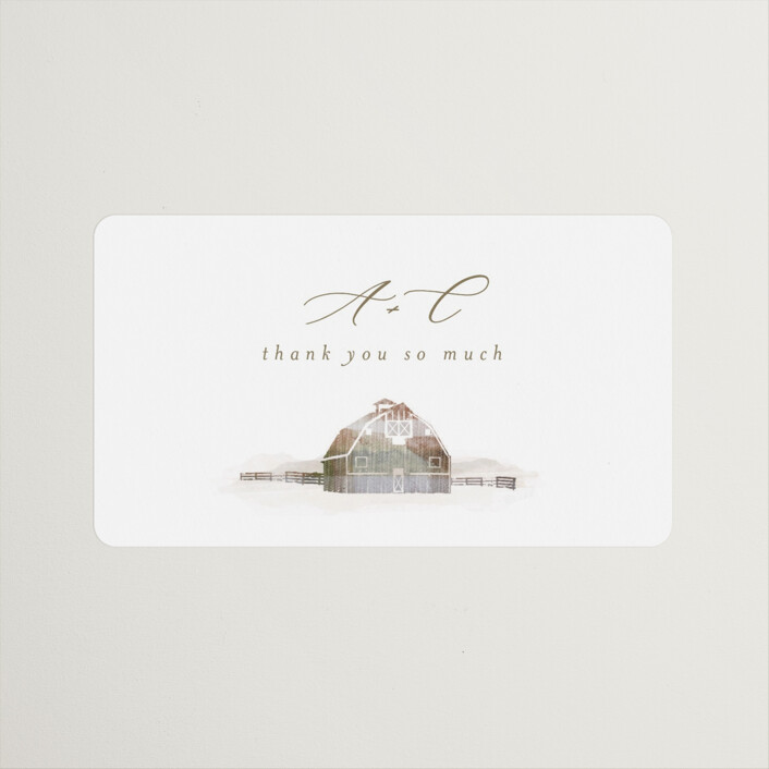 Rustic Barn Stickers Rustic Barn Wedding Favor Stickers by AK Graphics | Minted