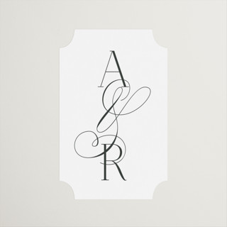Initialed Wedding Favor Stickers