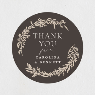 Circle Wedding Favor Stickers