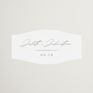 Classic Line Frame Wedding Favor Stickers