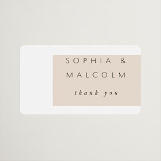 Modern Serene Wedding Favor Stickers