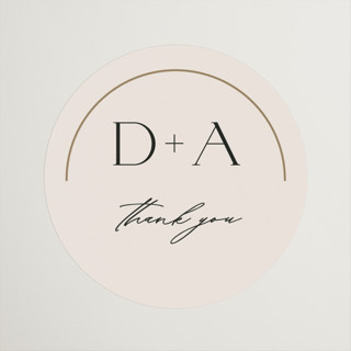 Modernist Monogram Wedding Favor Stickers