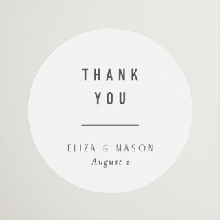 Minimal Monogram Wedding Favor Stickers