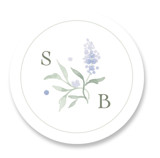 Delicate Vines Wedding Favor Stickers