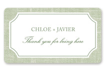 Summer Linen Wedding Favor Stickers