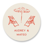 Kitty Hawk Wedding Favor Stickers