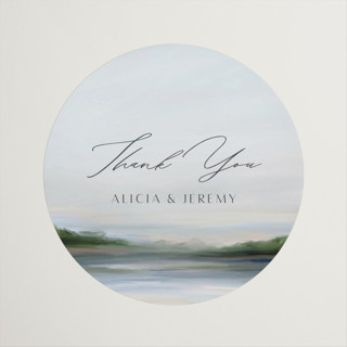 Calm Water Wedding Favor Stickers