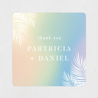 Sunset by the Sea Wedding Favor Stickers