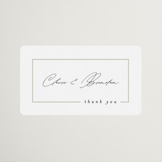 Gilded Border Wedding Favor Stickers