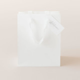 White Gift Bag with Gift Tag Welcome Bags