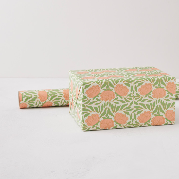Peony Wrapping Paper by Zani van Zyl | Minted