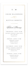 Timeless Foil-Pressed Tall Wedding Weekend Itinerary Cards