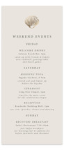 Foil-Pressed Tall Wedding Weekend Itinerary Cards