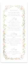 Victorian Trellis Foil-Pressed Tall Wedding Weekend Itinerary Cards