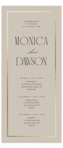 Luxe Lines Foil-Pressed Tall Wedding Weekend Itinerary Cards