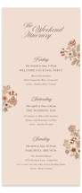 Blooming path Foil-Pressed Tall Wedding Weekend Itinerary Cards