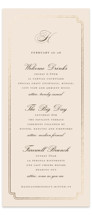 lussekatter Foil-Pressed Tall Wedding Weekend Itinerary Cards