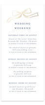 Swan Song Foil-Pressed Tall Wedding Weekend Itinerary Cards