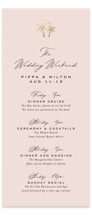 tropical getaway Foil-Pressed Tall Wedding Weekend Itinerary Cards
